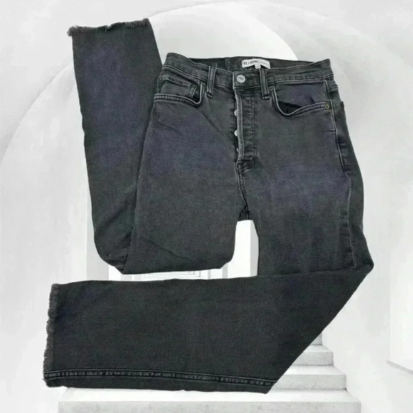 RE/DONE Originals High Rise Ankle Crop in Faded Black 27 146770 - Picture 2 of 8